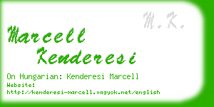 marcell kenderesi business card